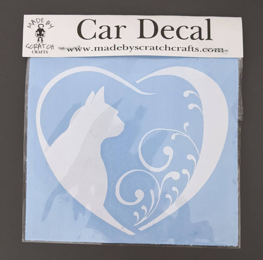 Cat Heart Window Decal