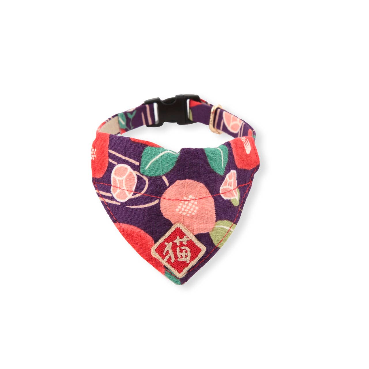 Kimono Cat Bandana Collar - Purple