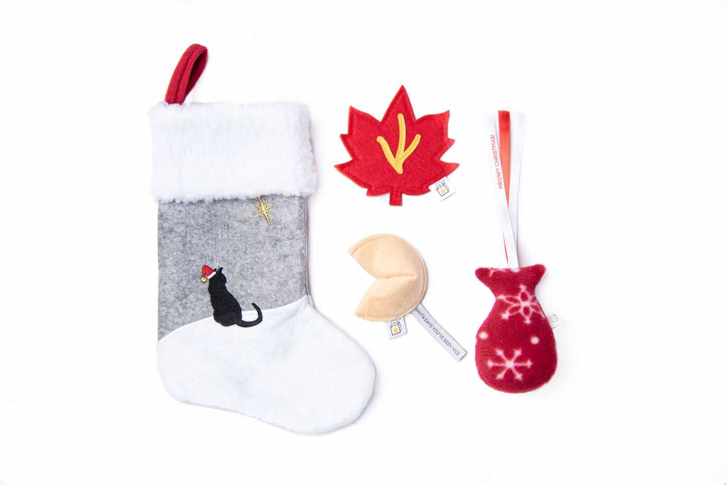 Christmas Stocking for Cats - 3 Holiday Cat Toys