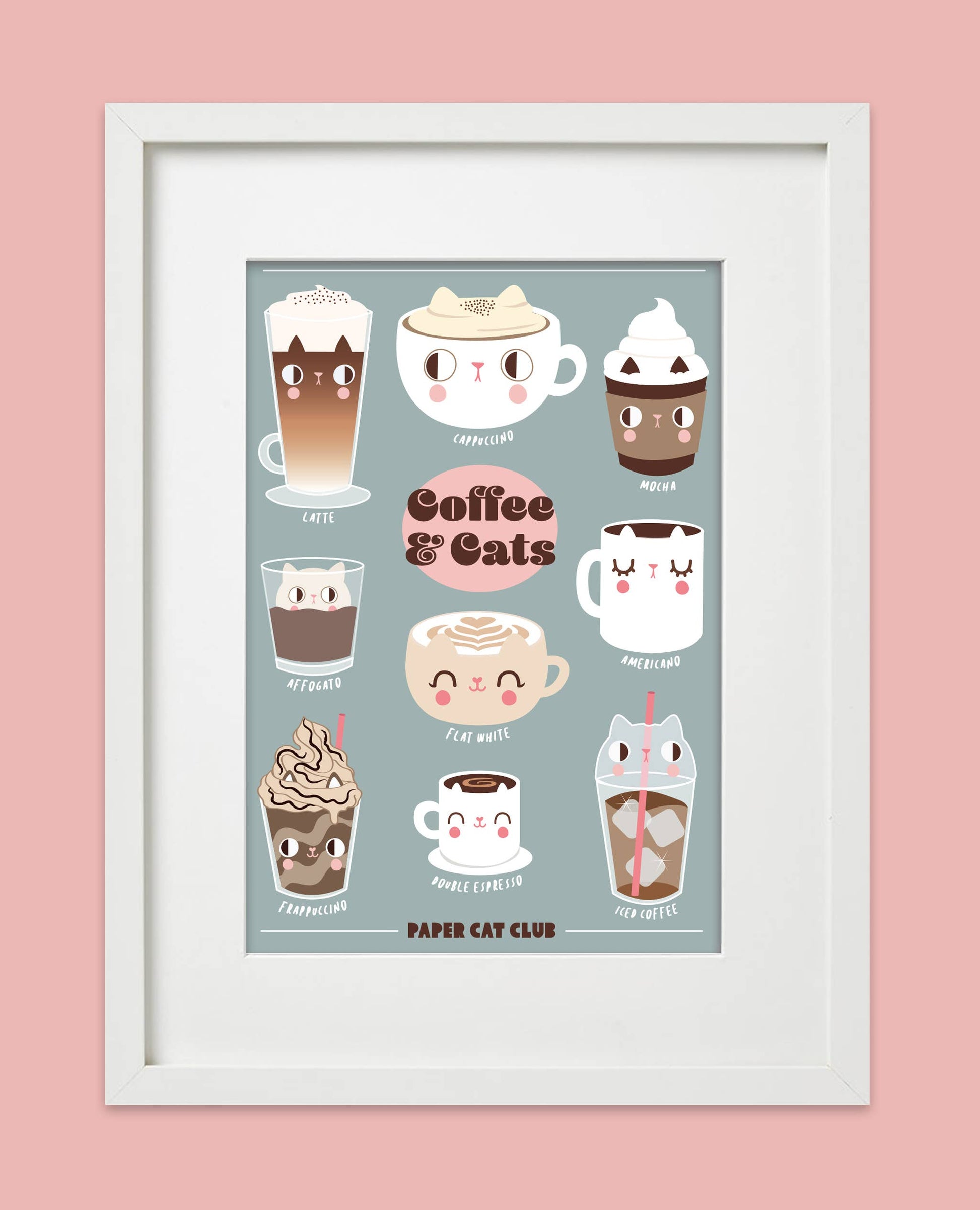 Kitty Guide to Coffee Art Print
