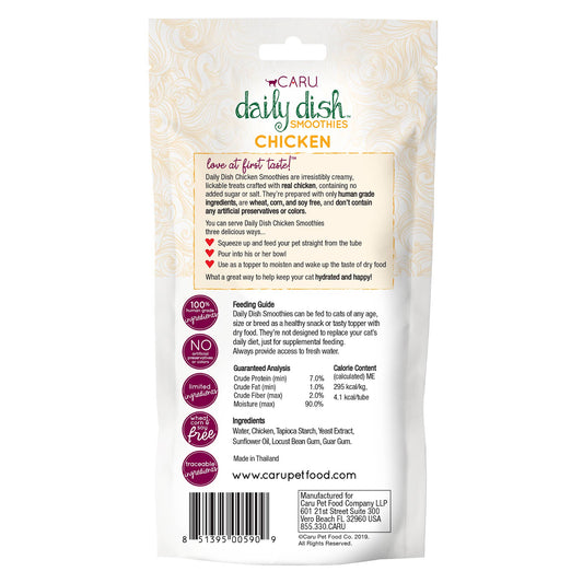 Caru Daily Dish Smoothie Lickable Treat for Cats - Chicken