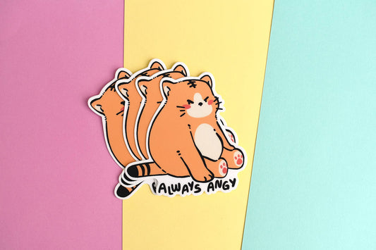 Always Angy Cat Vinyl Sticker