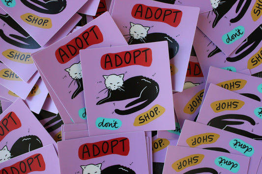 Adopt Don't Shop Vinyl Sticker