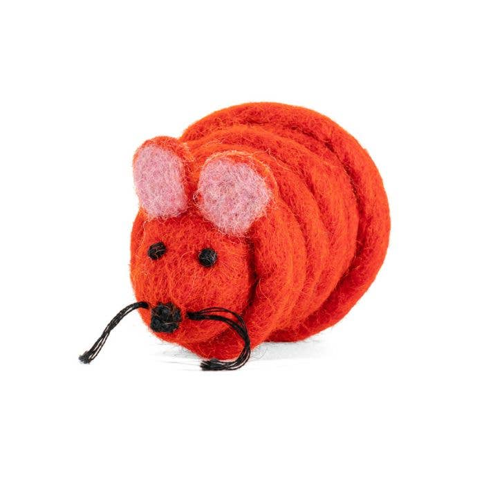 Wool Mouse Cat Toy With 6-Foot-Long Tail