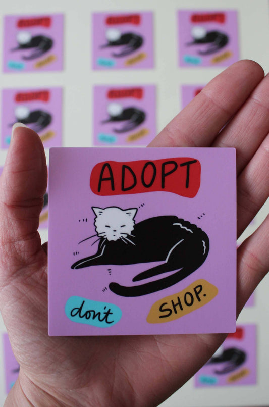 Adopt Don't Shop Vinyl Sticker