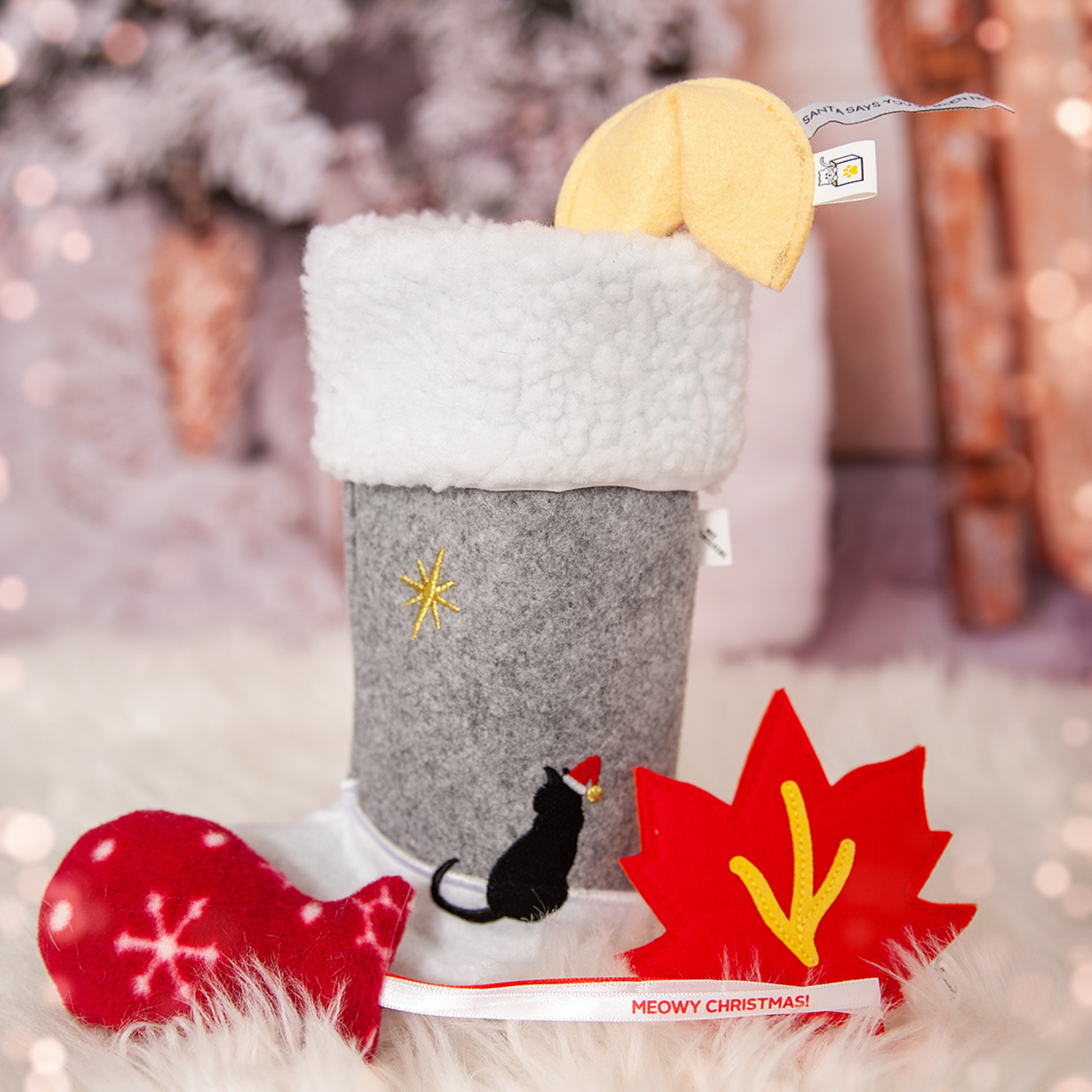 Christmas Stocking for Cats - 3 Holiday Cat Toys
